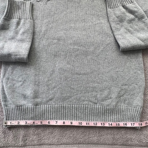 ❤️NWT Karen Scott Womens 1/4 Zip Cable Knit Sweater Sz M Smoke Grey 100% Cotton - Picture 12 of 13